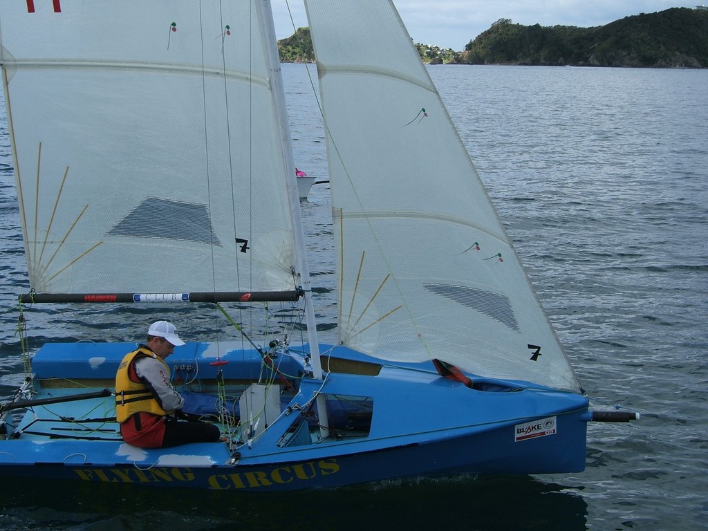 This skiff was not meant to be sailed by only one person - HARKEN Labour Weekend Regatta © Rosie Reid